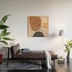 Abstract Minimal Plant 1 Wood Wall Art Gallery Image 2