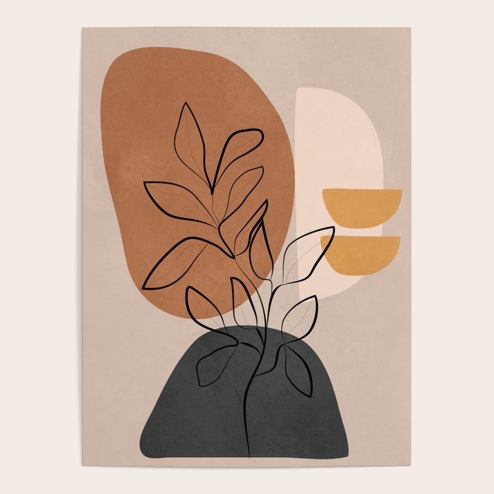 Abstract Minimal Plant 1 Poster Gallery Image 4
