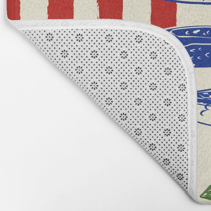 Sardines and Tomato Mediterranean Doodle Bath Mat Gallery Image 2