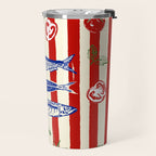 Sardines and Tomato Mediterranean Doodle Travel Mug Gallery Image 2