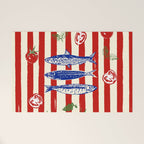 Sardines and Tomato Mediterranean Doodle Welcome Mat Gallery Image 1