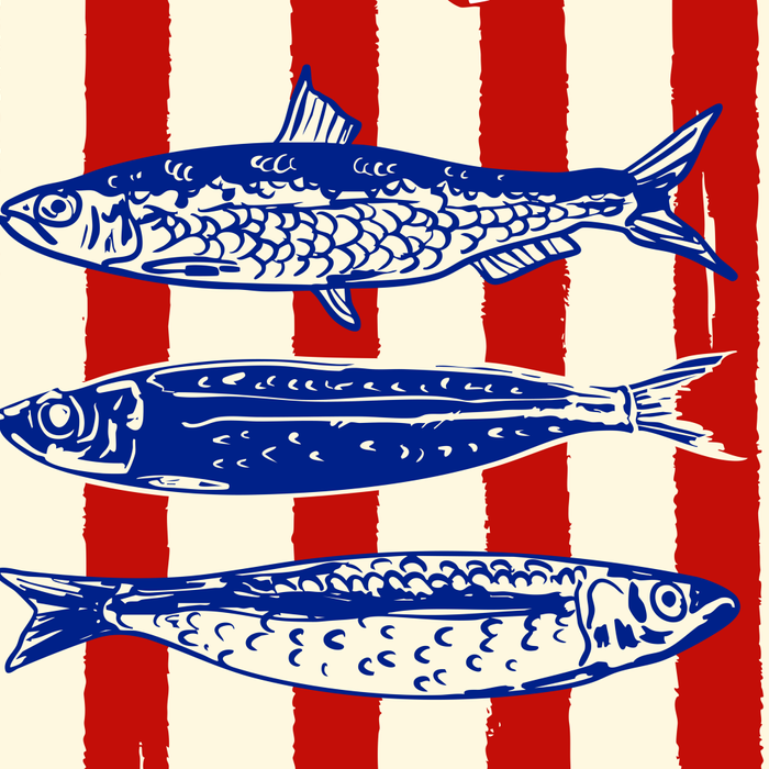 Sardines and Tomato Mediterranean Doodle Coffee Mug Gallery Image 2