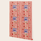 Sardines and Tomato Mediterranean Doodle Wallpaper Gallery Image 2