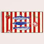 Sardines and Tomato Mediterranean Doodle Desk Mat Gallery Image 3