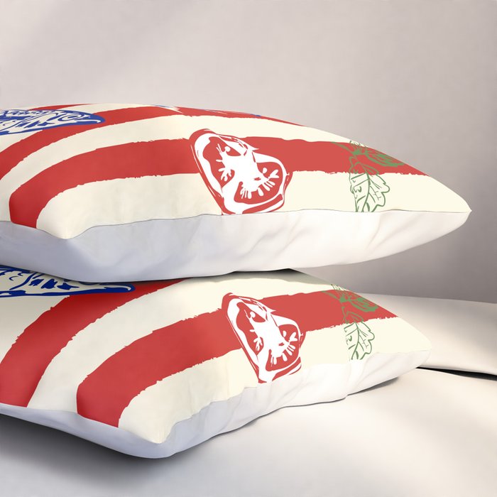 Sardines and Tomato Mediterranean Doodle Pillow Sham Gallery Image 3