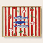 Sardines and Tomato Mediterranean Doodle Serving Tray Gallery Image 1