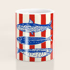 Sardines and Tomato Mediterranean Doodle Coffee Mug Gallery Image 4