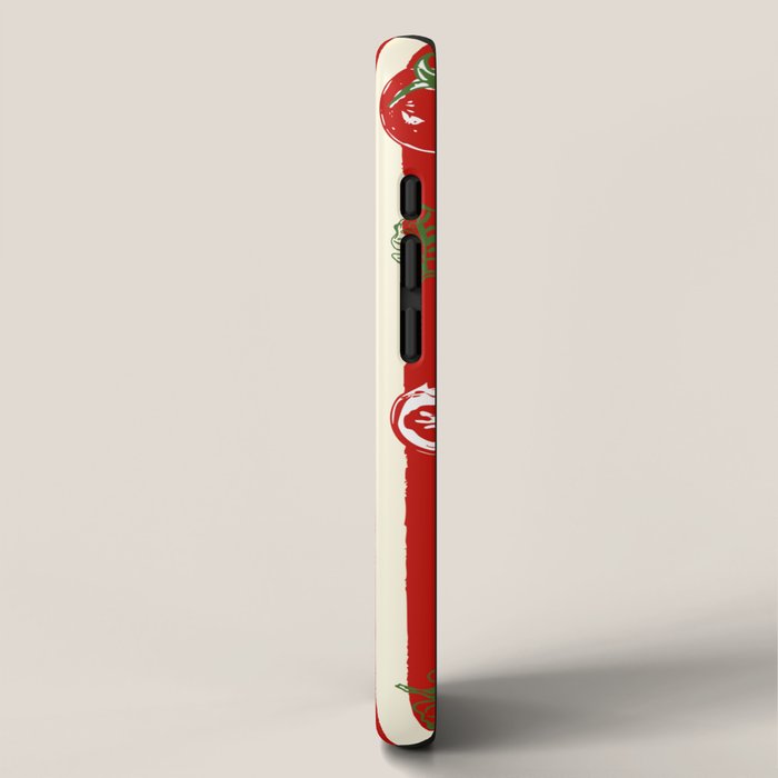 Sardines and Tomato Mediterranean Doodle iPhone Case Gallery Image 2