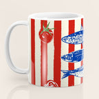 Sardines and Tomato Mediterranean Doodle Coffee Mug Gallery Image 3