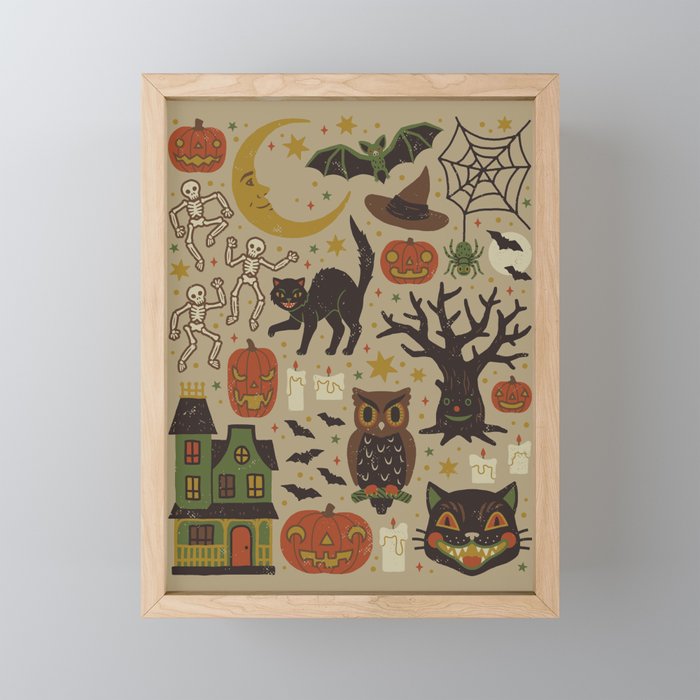 Vintage Halloween Mini Art Print Gallery Image 1