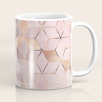 Pink And Grey Gradient Cubes Coffee Mug Gallery Image 1