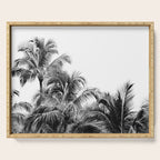 Big Island Palms - Black and White Photography, Tropical Nature Serving Tray Gallery Image 1