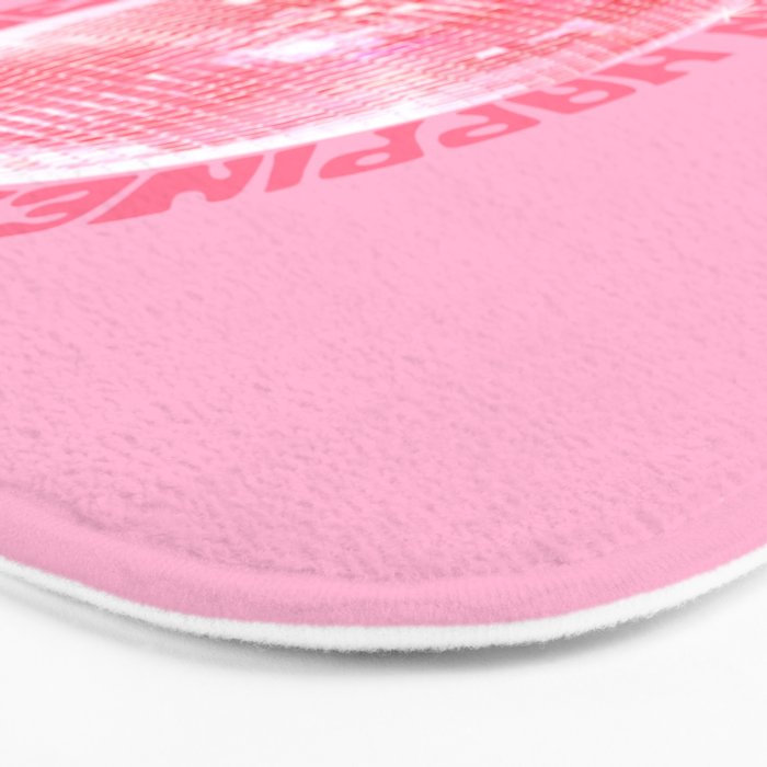 Happiness Is The True Measure of Success in Pink Bath Mat Gallery Image 3