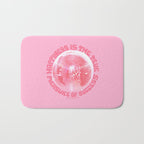 Happiness Is The True Measure of Success in Pink Bath Mat Gallery Image 1