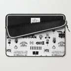 Railroad Symbols on White Laptop Sleeve Gallery Image 2