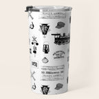 Railroad Symbols on White Travel Mug Gallery Image 3