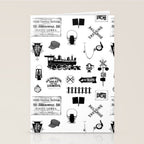 Railroad Symbols on White Stationery Card Gallery Image 2