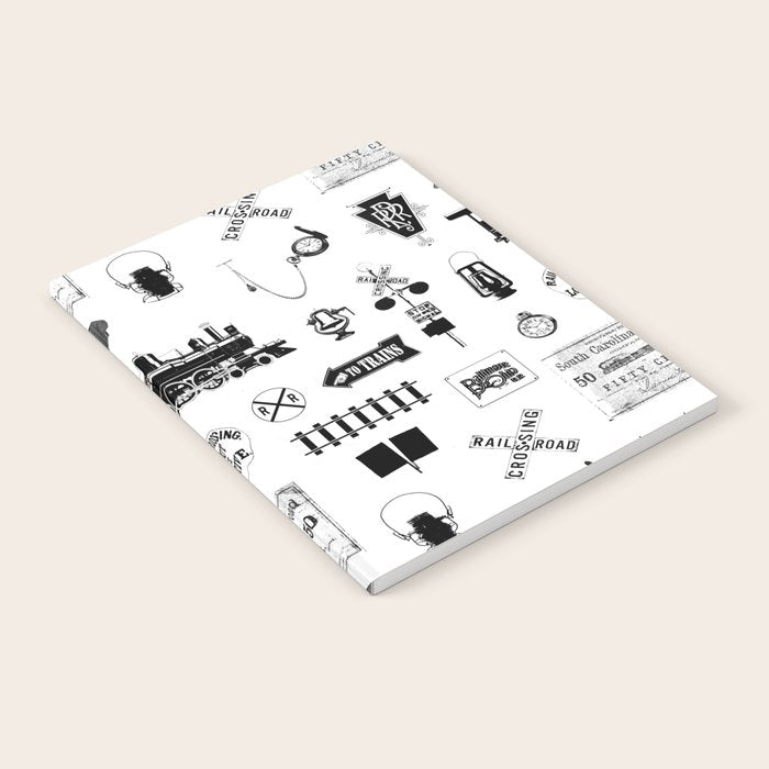 Railroad Symbols on White Notebook Gallery Image 2