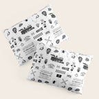 Railroad Symbols on White Pillow Sham Gallery Image 3