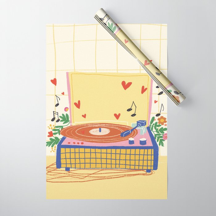 Vinyl love Wrapping Paper Gallery Image 1