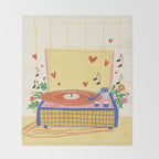 Vinyl love Throw Blanket Gallery Image 2