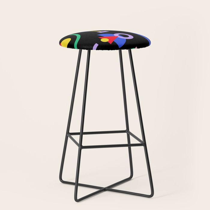 Memphis pattern 89 - 80s / 90s Retro Stool Gallery Image 1