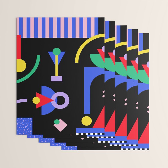 Memphis pattern 89 - 80s / 90s Retro Wrapping Paper Gallery Image 3