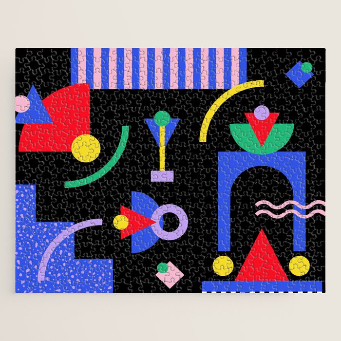 Memphis pattern 89 - 80s / 90s Retro Jigsaw Puzzle Gallery Image 1