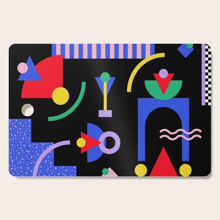 Memphis pattern 89 - 80s / 90s Retro Cutting Board Gallery Image 1