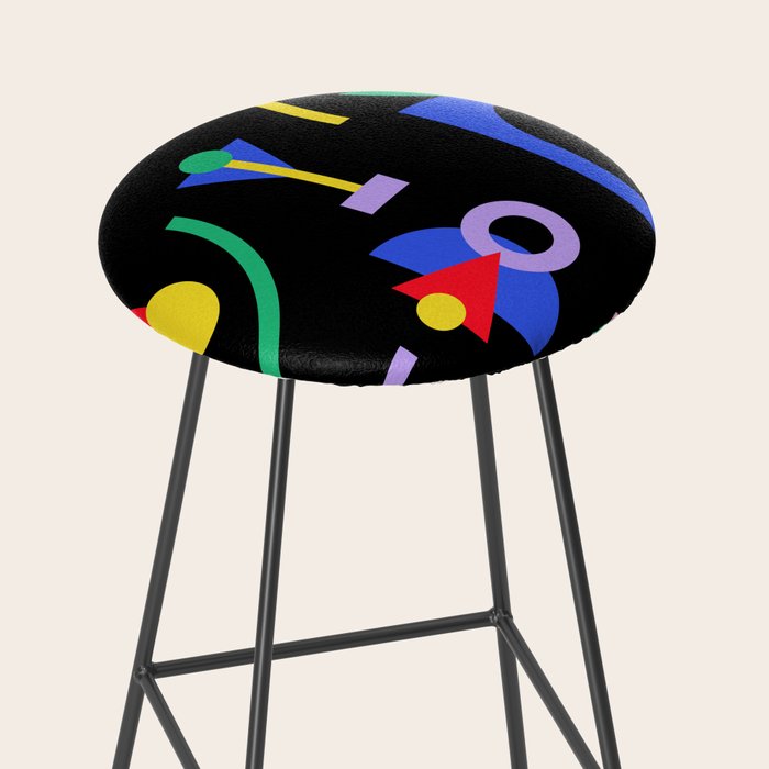 Memphis pattern 89 - 80s / 90s Retro Stool Gallery Image 2
