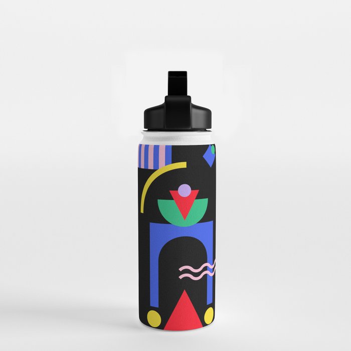 Memphis pattern 89 - 80s / 90s Retro Water Bottle Gallery Image 2