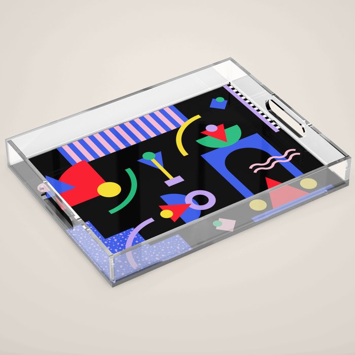 Memphis pattern 89 - 80s / 90s Retro Acrylic Tray Gallery Image 1