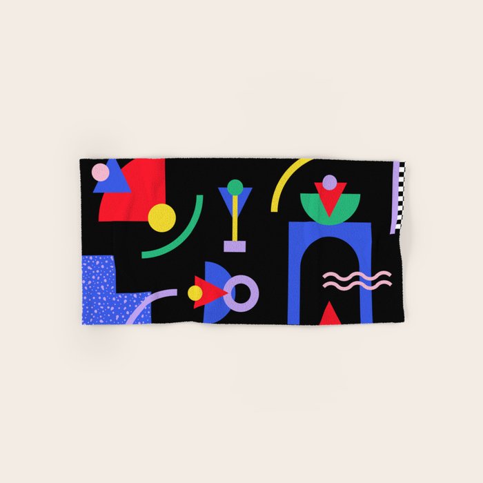 Memphis pattern 89 - 80s / 90s Retro Bath Towel Gallery Image 1