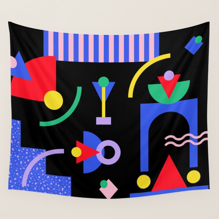 Memphis pattern 89 - 80s / 90s Retro Wall Tapestry Gallery Image 1