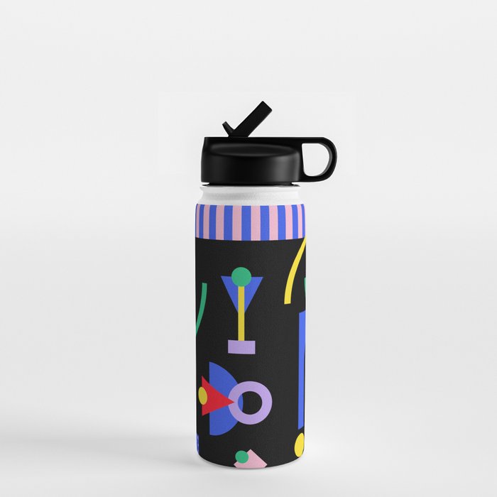 Memphis pattern 89 - 80s / 90s Retro Water Bottle Gallery Image 1