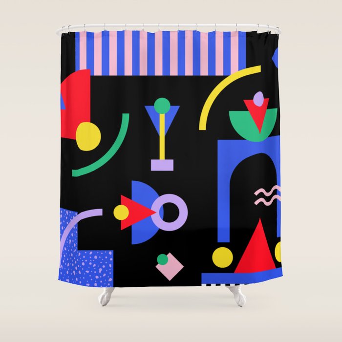 Memphis pattern 89 - 80s / 90s Retro Shower Curtain Gallery Image 1