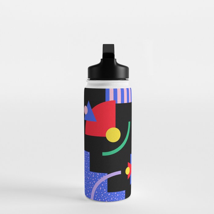 Memphis pattern 89 - 80s / 90s Retro Water Bottle Gallery Image 3