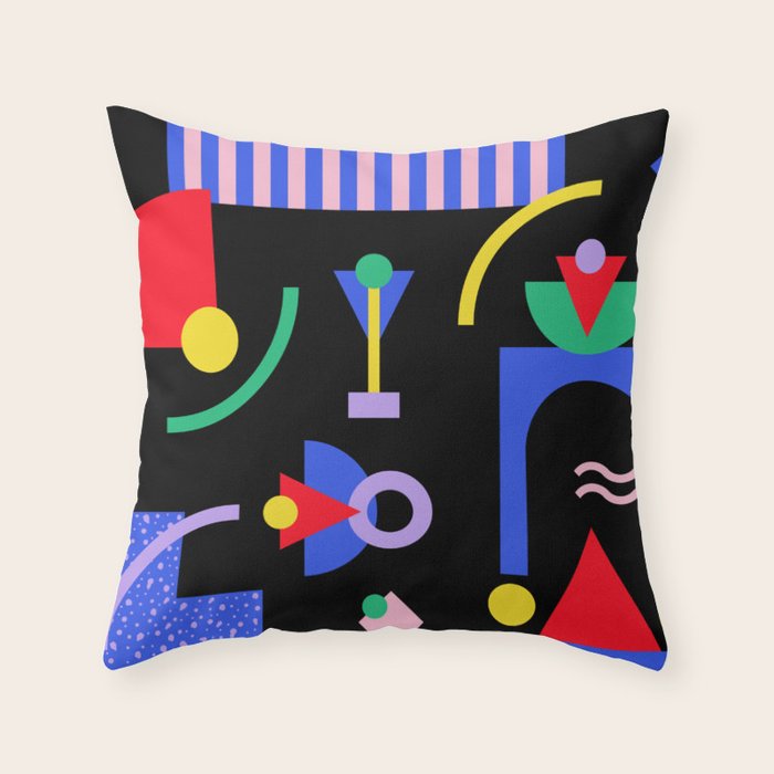 Memphis pattern 89 - 80s / 90s Retro Throw Pillow Gallery Image 6