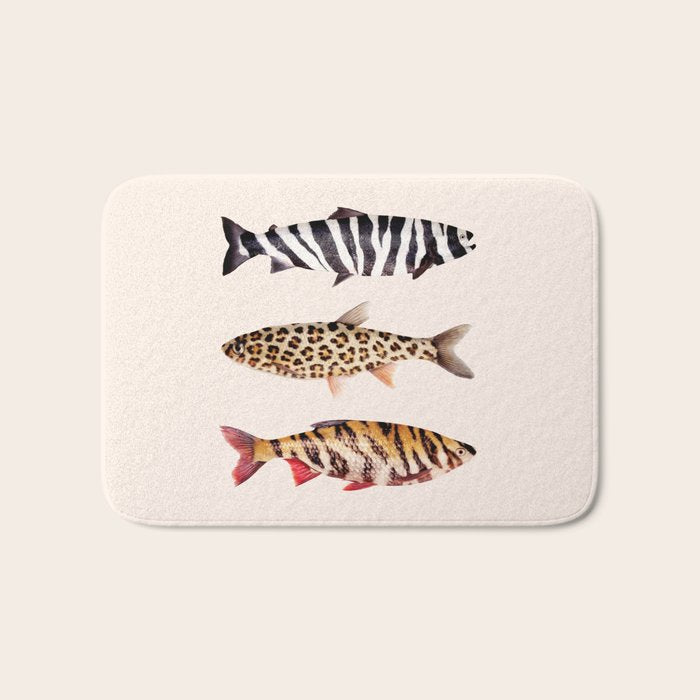 FISH PRINTS Bath Mat Gallery Image 1