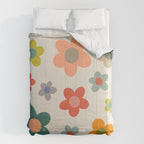 Flower Power Floral | Retro 60s 70s Comforter Gallery Image 6
