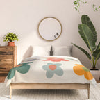 Flower Power Floral | Retro 60s 70s Comforter Gallery Image 3