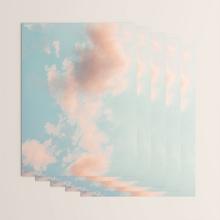 Cotton Candy Clouds - Nature Photography Art Print, Pastel Wrapping Paper Gallery Image 3