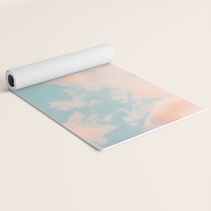 Cotton Candy Clouds - Nature Photography Art Print, Pastel Yoga Mat Gallery Image 2