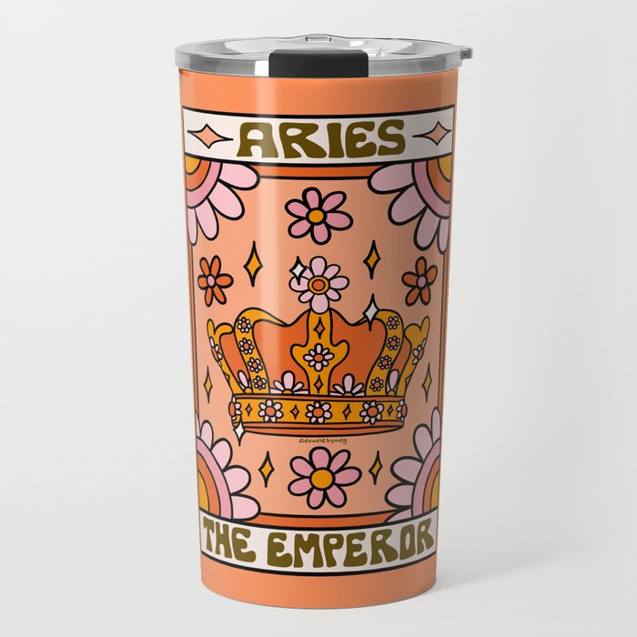 Aries Tarot Card Travel Mug Gallery Image 1