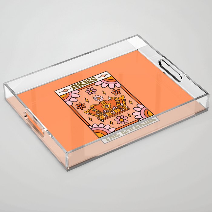 Aries Tarot Card Acrylic Tray Gallery Image 1
