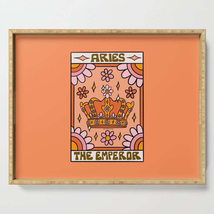 Aries Tarot Card Serving Tray Gallery Image 1