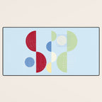 Abstract Geometric Half-Circles with Hand-Drawn Details Desk Mat Gallery Image 3