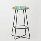 Summer gils on inflatable in swimming pool floats. Stool Gallery Image 1