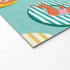 Summer gils on inflatable in swimming pool floats. Welcome Mat Gallery Image 2