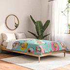 Summer gils on inflatable in swimming pool floats. Comforter Gallery Image 2